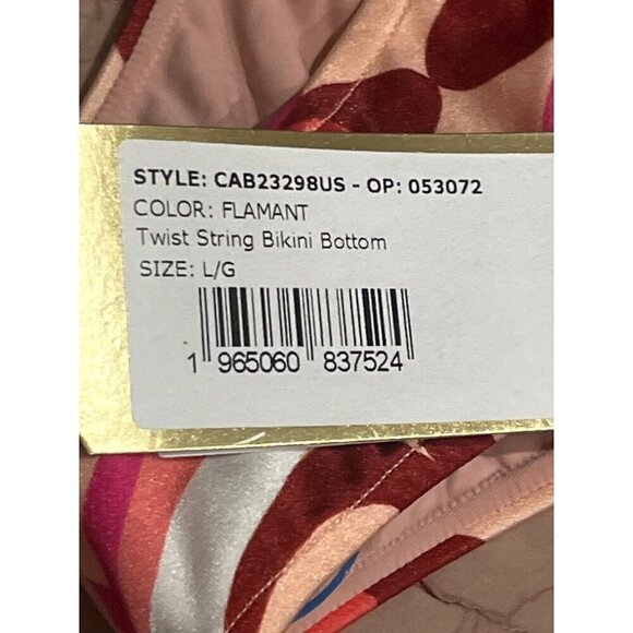 PatBO Twist String Bikini Bottom in Flamant Large New Womens Swim - Picture 12 of 16